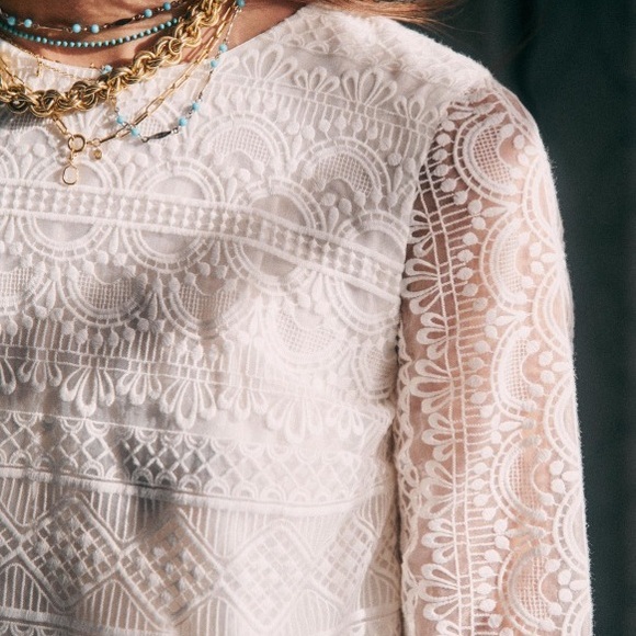 Sezane Leane Dress Écru - size 40 EU (US 8) - Picture 3 of 9